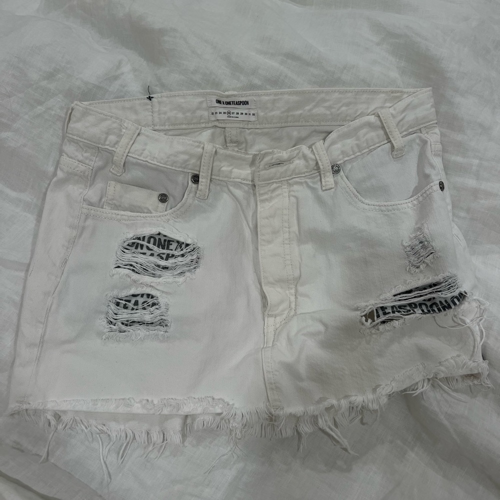One Teaspoon white denim skirt